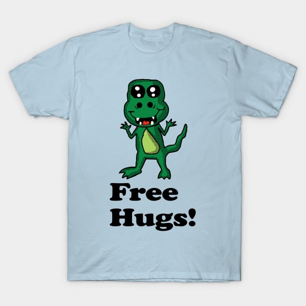 Free Hugs T-Rex 1 T-Shirt by Eric03091978